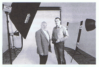 Andreas Wenzel (r.) zeigt Wirtschaftsförderer Hartmut Brühl sein Studio. Andreas Wenzel (r.) zeigt Wirtschaftsförderer Hartmut Brühl sein Studio.